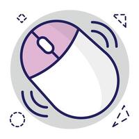 A flat design icon of mouse vector