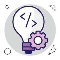 Modern design icon of coding idea vector