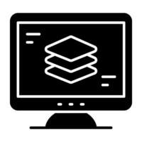 An editable design icon of layers vector
