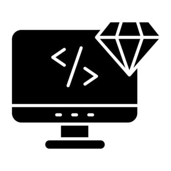 conceptual plano diseño icono de sistema codificación vector