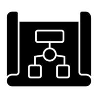 Conceptual flat design icon of hierarchy vector