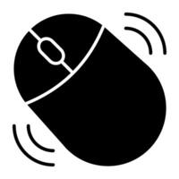 A flat design icon of mouse vector