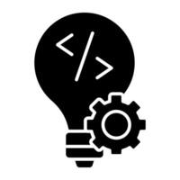 Modern design icon of coding idea vector