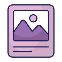 Conceptual flat design icon of landscape vector