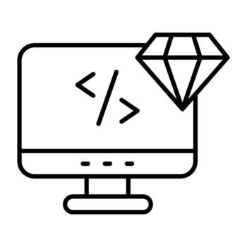 conceptual plano diseño icono de sistema codificación vector