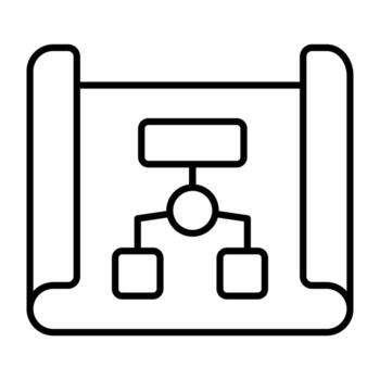 conceptual plano diseño icono de jerarquía vector