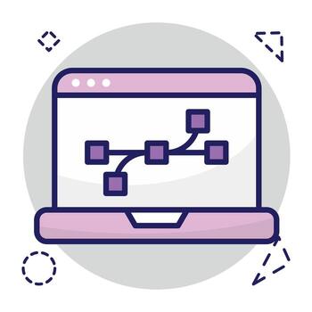 conceptual plano diseño icono de jerarquía vector