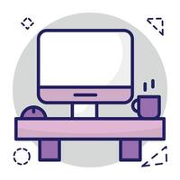 A flat design icon of design studio vector