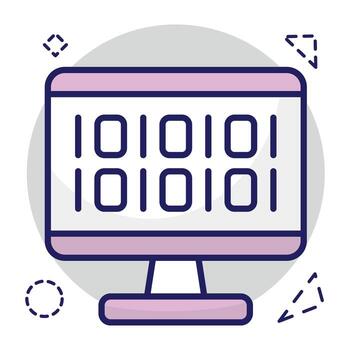 An icon design of binary Data vector