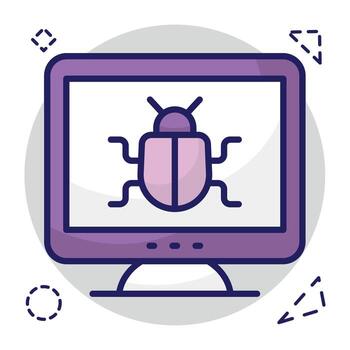 Modern design icon of system bug vector