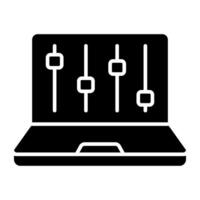 An editable design icon of online equalizer vector