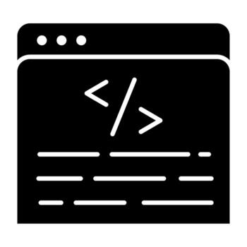 conceptual plano diseño icono de web codificación vector