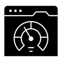 A beautiful design icon of web Speed test vector