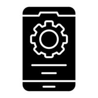 A unique design icon of mobile setting vector