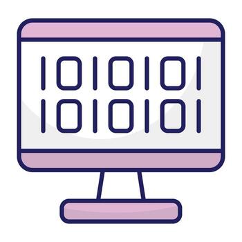 An icon design of binary Data vector