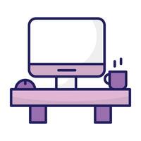 A flat design icon of design studio vector