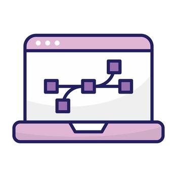 conceptual plano diseño icono de jerarquía vector