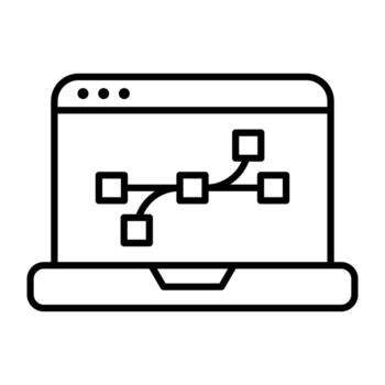 conceptual plano diseño icono de jerarquía vector