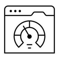 A beautiful design icon of web Speed test vector