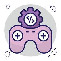 Modern design icon of game development vector