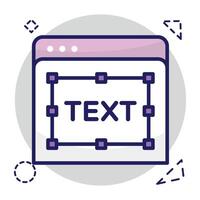Premium download icon of text website vector