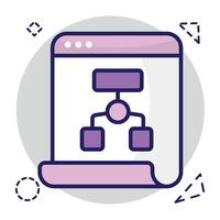 Conceptual flat design icon of hierarchy vector