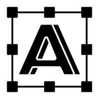 Modern style icon of font tool vector