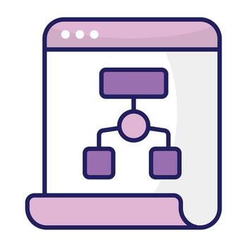 conceptual plano diseño icono de jerarquía vector