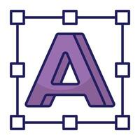 Modern style icon of font tool vector