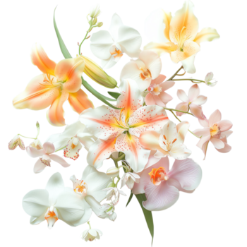 Beautiful lily flowers and colorful. png