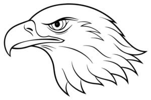 Elegant eagle head line art illustration design, perfect for prints and digital use. vector