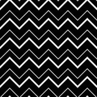 Seamless white zig zag geometric pattern isolated on black background vector