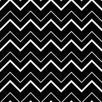 Seamless white zig zag geometric pattern isolated on black background