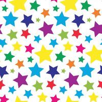seamless pattern with colorful rainbow stars confetti. Isolated on white background. Texture for wrapping paper, wallpaper, print. vector