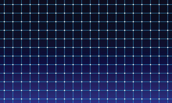 Blue grid lines on black background