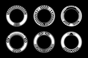 Futuristic cyberpunk sci fi interface element circle hud technology frame graphic design template vector