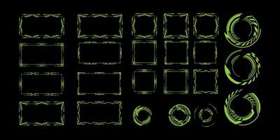 Futuristic cyberpunk sci fi interface element hud technology frame graphic design template vector