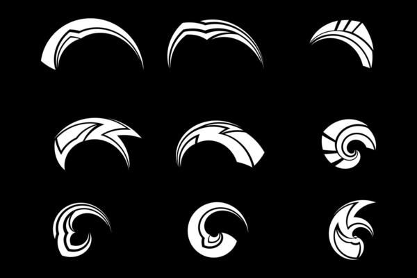 Futuristic cyberpunk sci fi interface element circle hud technology frame graphic design template