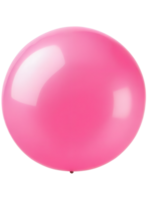 Large, round, pink balloon, isolated on transparent background. Ideal for party decorations and celebrations. png