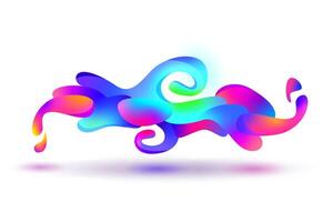 Colorful abstract gradient shape, wave fluid splash. Creative background banner, design element vector