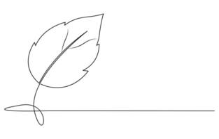 Leaf continuous one line drawing.1 vector