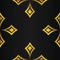 black background with abstract golden floral shape vector