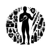 Curling sports player silhouette. Man curling player delivering a stone on a curling rink, sliding over ice. Boy brushing ice directing stone. vector