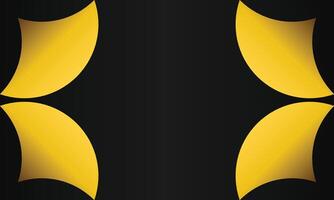 luxury black background with abstract golden geometric shape vector