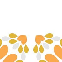 soft color flower petal frame decoration design vector