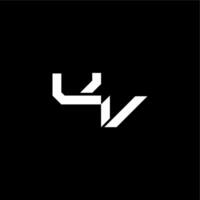 bold futuristic concept UV modern monogram initial letter techno style vector