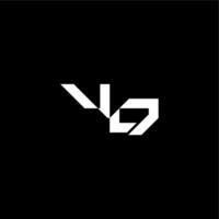 bold futuristic concept VD modern monogram initial letter techno style vector