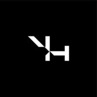 bold futuristic concept VH modern monogram initial letter techno style vector