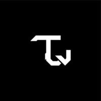 bold futuristic concept TW modern monogram initial letter techno style vector