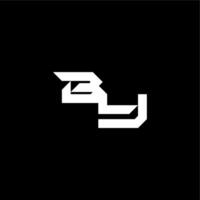 modern monogram initial bold futuristic concept BY techno style letter vector